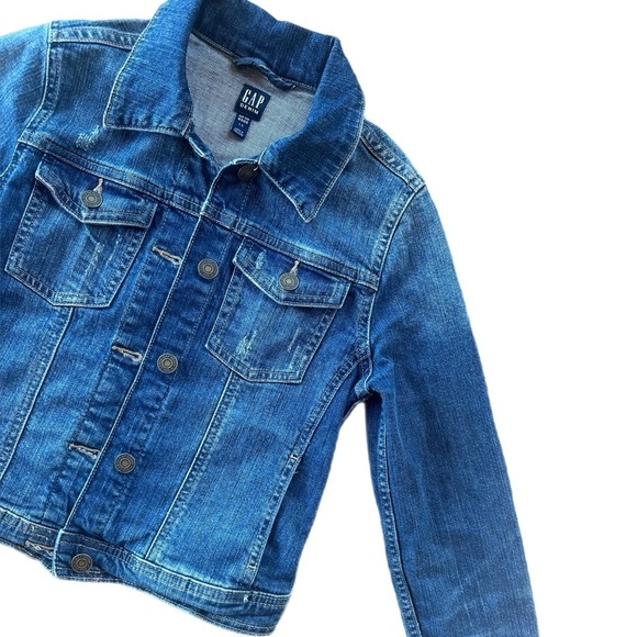 Gap Girls  Medium Wash Blue Denim Jacket Size Large - Picture 2 of 5